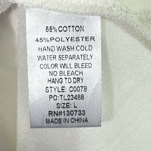 Umgee Cream White Floral Embroidered Short Sleeve Sheer Sheath Dress Size L Boho - Picture 8 of 8